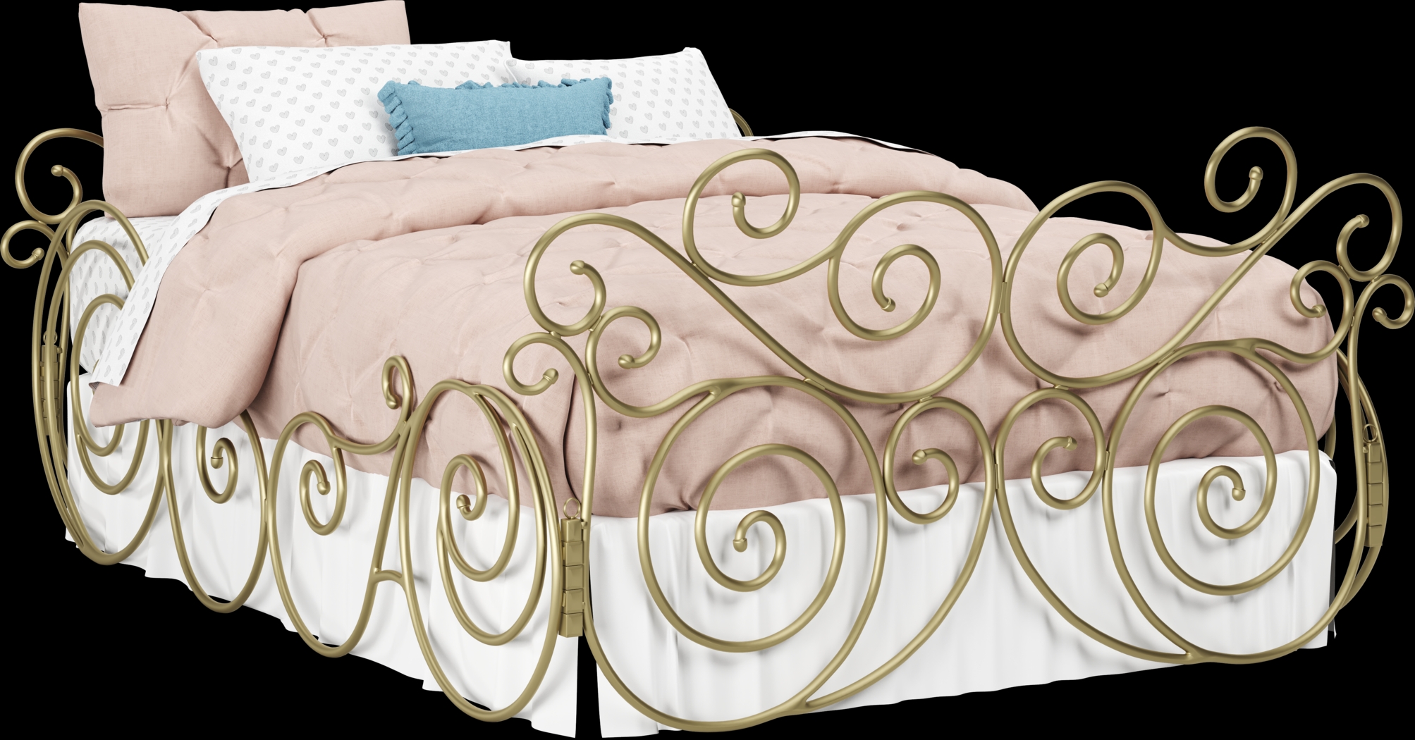 Disney Princess Royal Gold Full Carriage Bed - Thumbnail - Image 1
