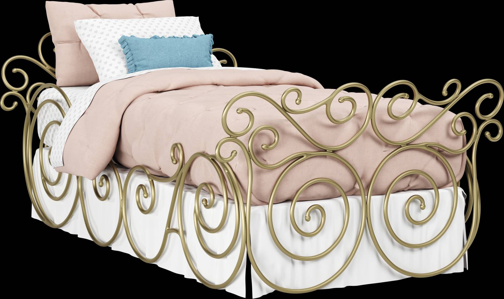 Disney Princess Royal Gold Twin Carriage Bed - Thumbnail - Image 1