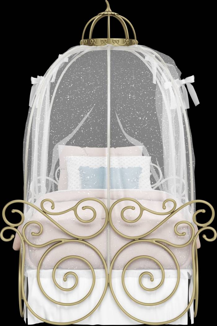 Disney Princess Fairytale Royal Gold Twin Carriage Canopy Bed - Thumbnail - Image 3