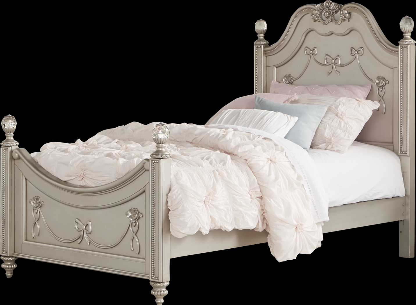 Disney Princess Fairytale Silver 5 Pc Full Poster Bedroom - Thumbnail - Image 3