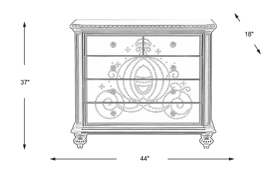 Dimension Image. Please refer to the Dimension Tab on this page for dimension details.