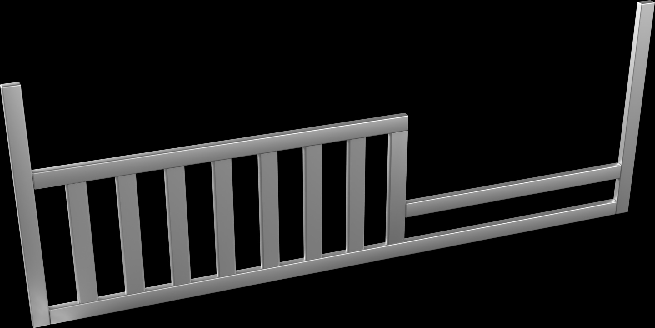 Disney Princess Fairytale Silver 6 Pc Nursery with Toddler & Conversion Rails - Thumbnail - Image 8