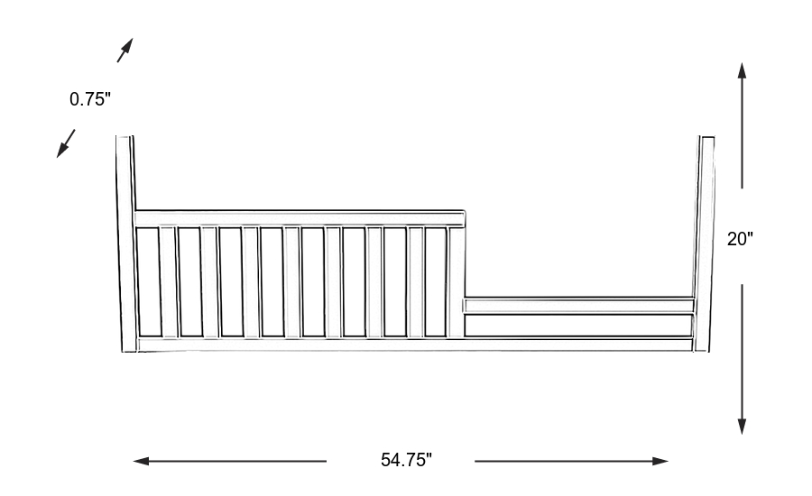 Dimension Image. Please refer to the Dimension Tab on this page for dimension details.