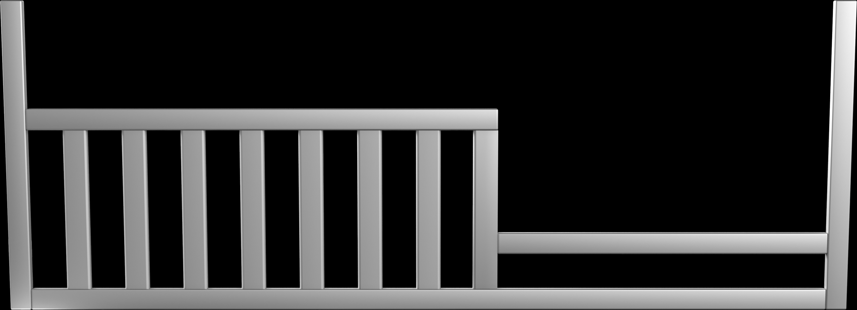 Disney Princess Fairytale Silver 6 Pc Nursery with Toddler & Conversion Rails - Thumbnail - Image 7