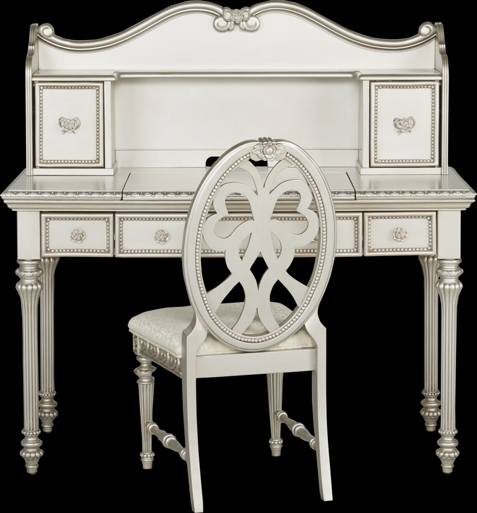 Disney Princess Fairytale Silver Vanity Desk with Hutch and Chair - Thumbnail - Image 3