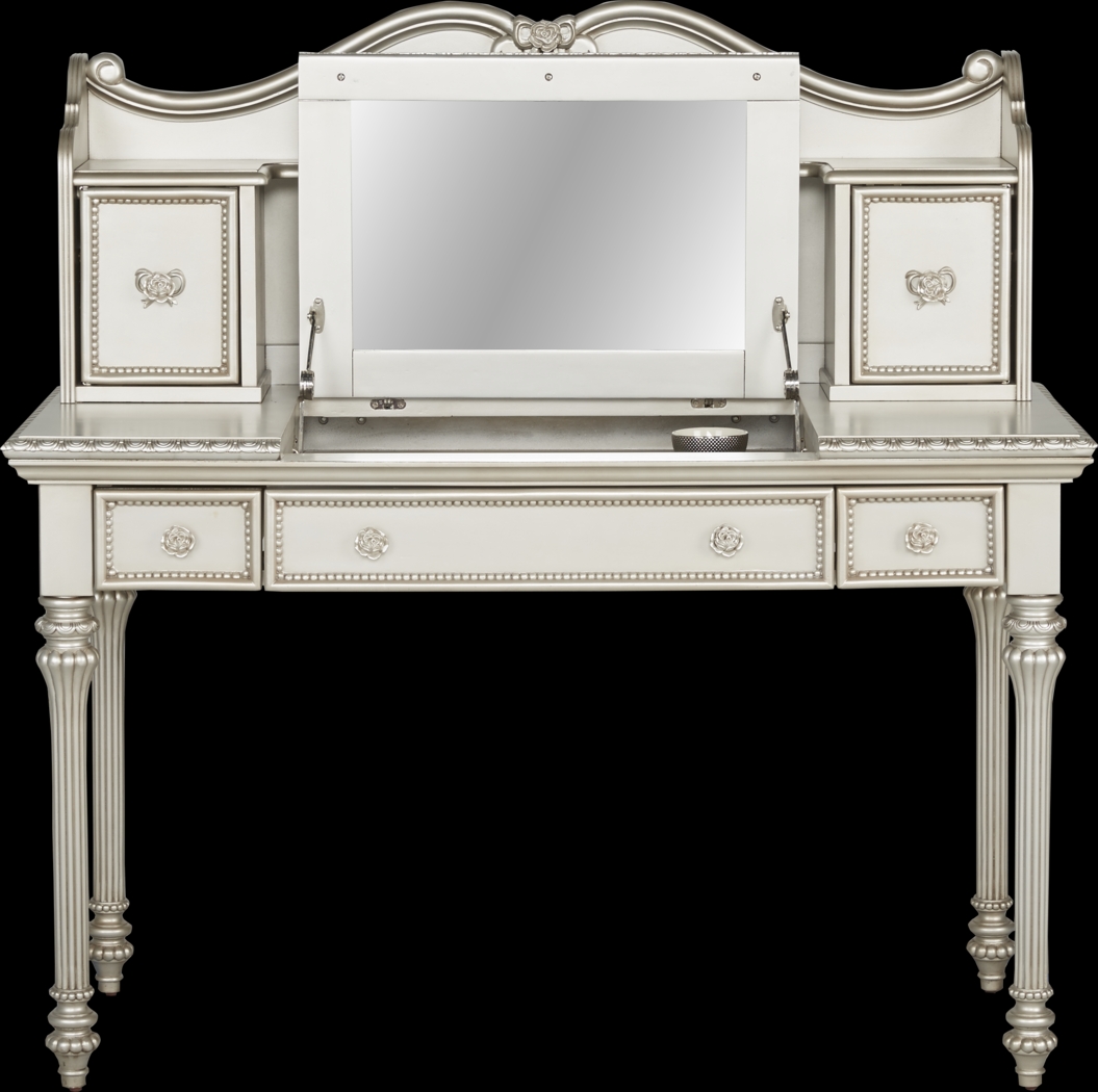 Disney Princess Fairytale Silver Vanity Desk with Hutch - Thumbnail - Image 3