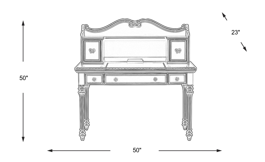 Dimension Image. Please refer to the Dimension Tab on this page for dimension details.