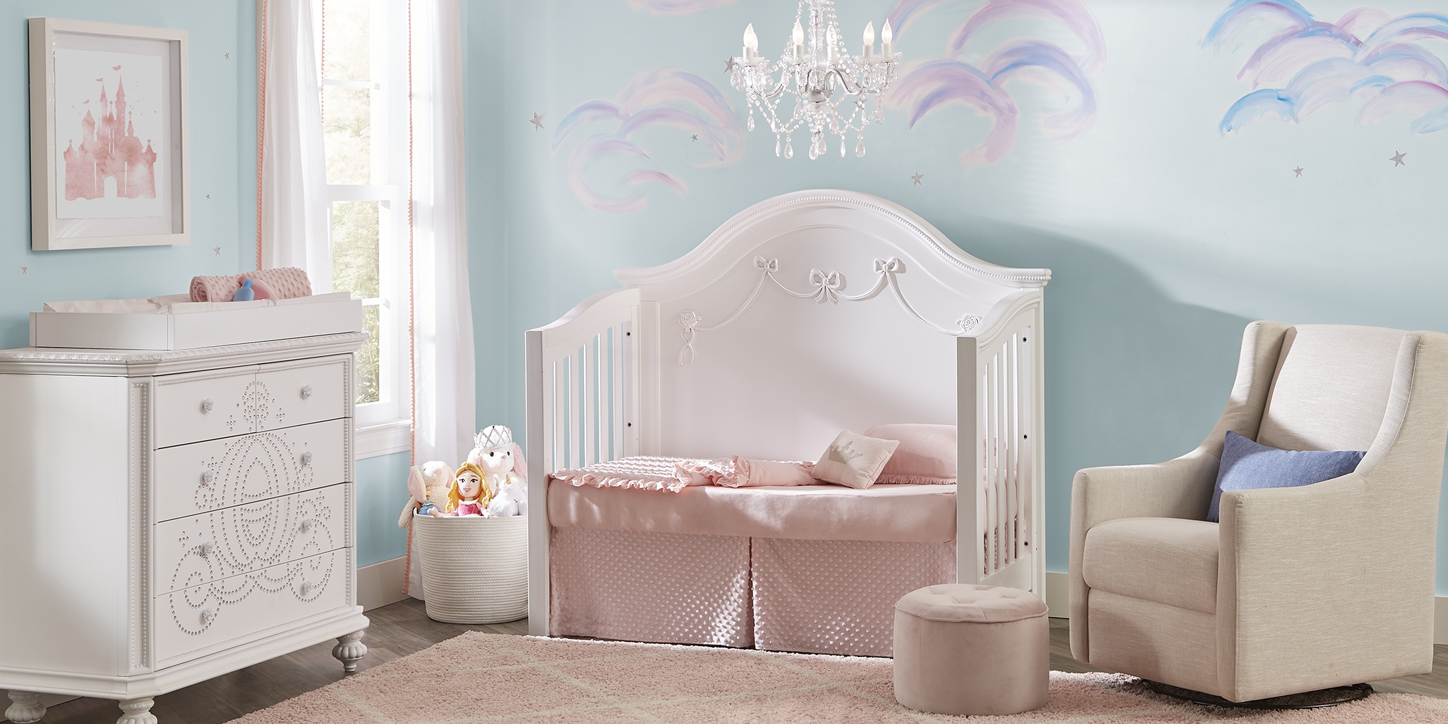 Disney Princess Fairytale White 4 Pc Nursery - Thumbnail - Image 2