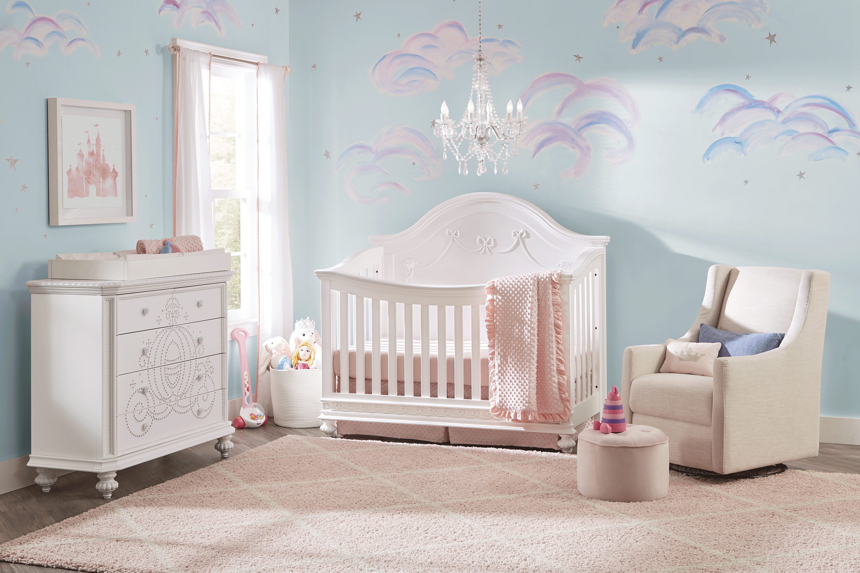 Disney Princess Fairytale White 4 Pc Nursery - Thumbnail - Image 1