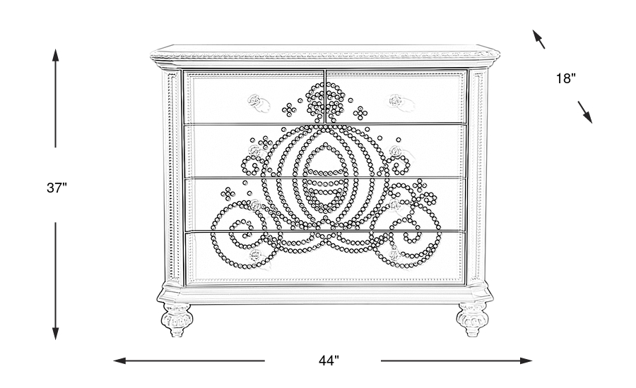 Dimension Image. Please refer to the Dimension Tab on this page for dimension details.