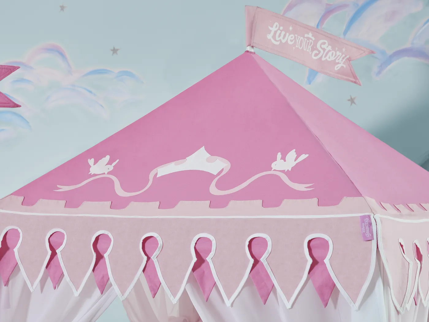 Disney Princess Fairytale White Loft Bed with Slide and Tower - Image 5