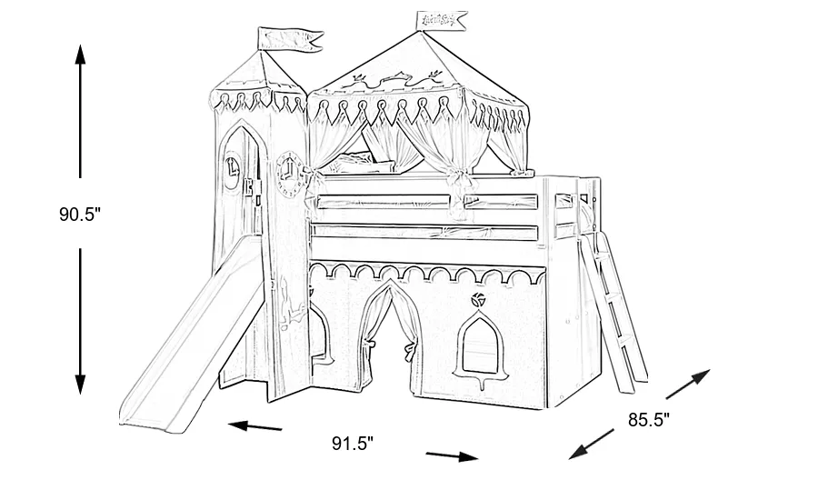 Dimension Image. Please refer to the Dimension Tab on this page for dimension details.