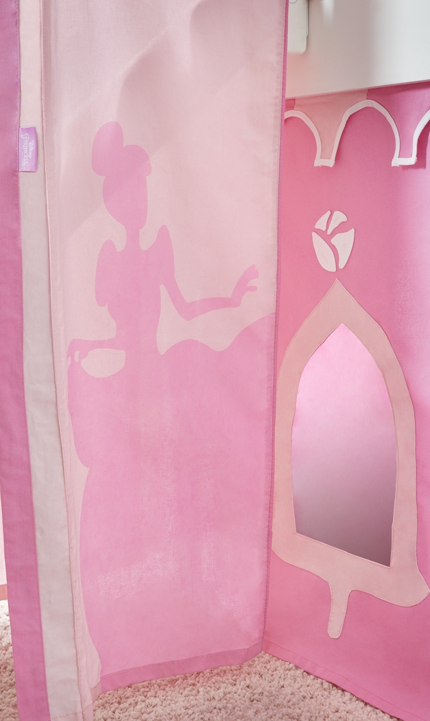 Disney Princess Fairytale White Twin Loft Bed with Activity Panel and Tower - Thumbnail - Image 4