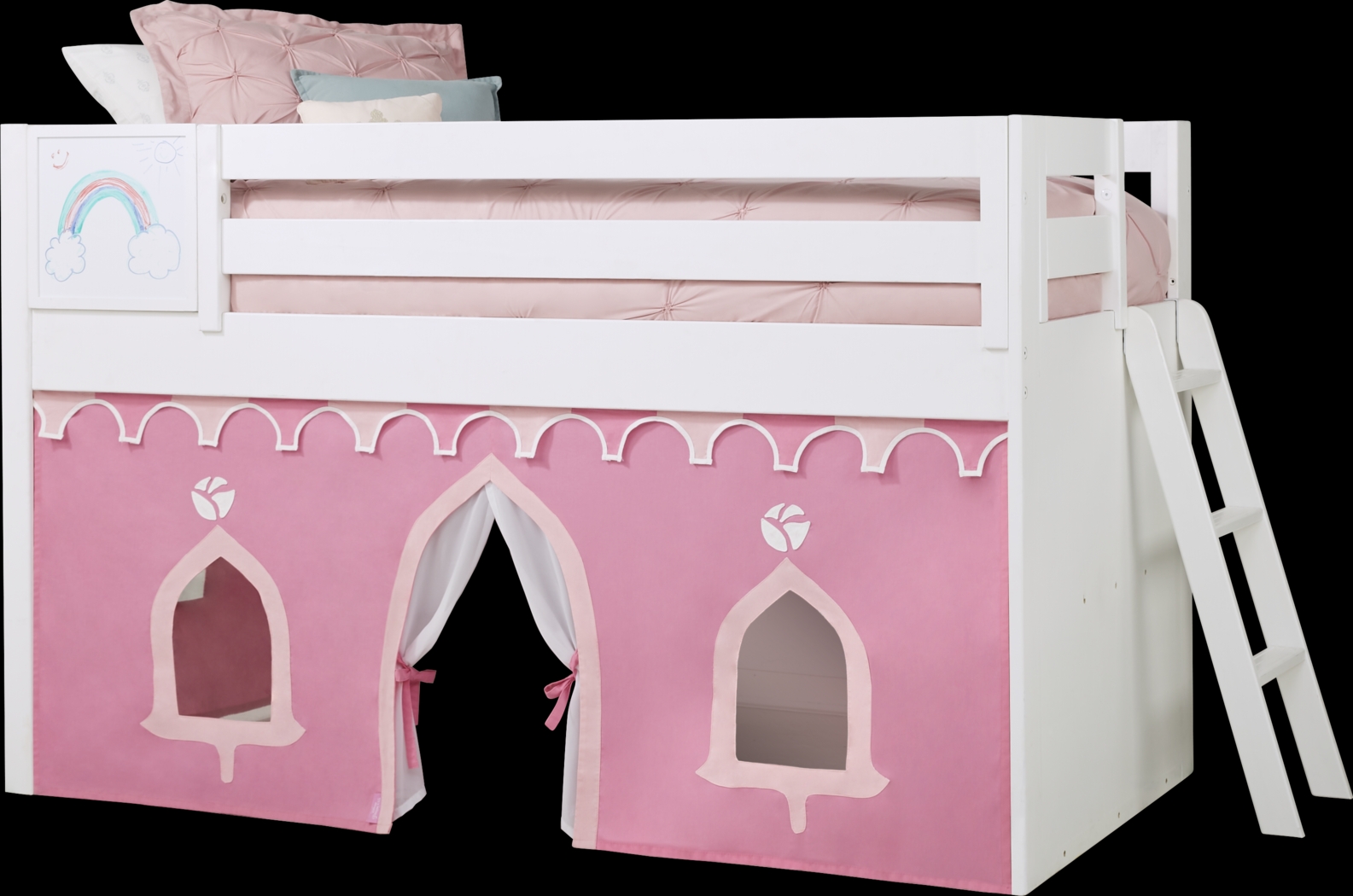 Disney Princess Fairytale White Loft Bed with Whiteboard - Thumbnail - Image 1