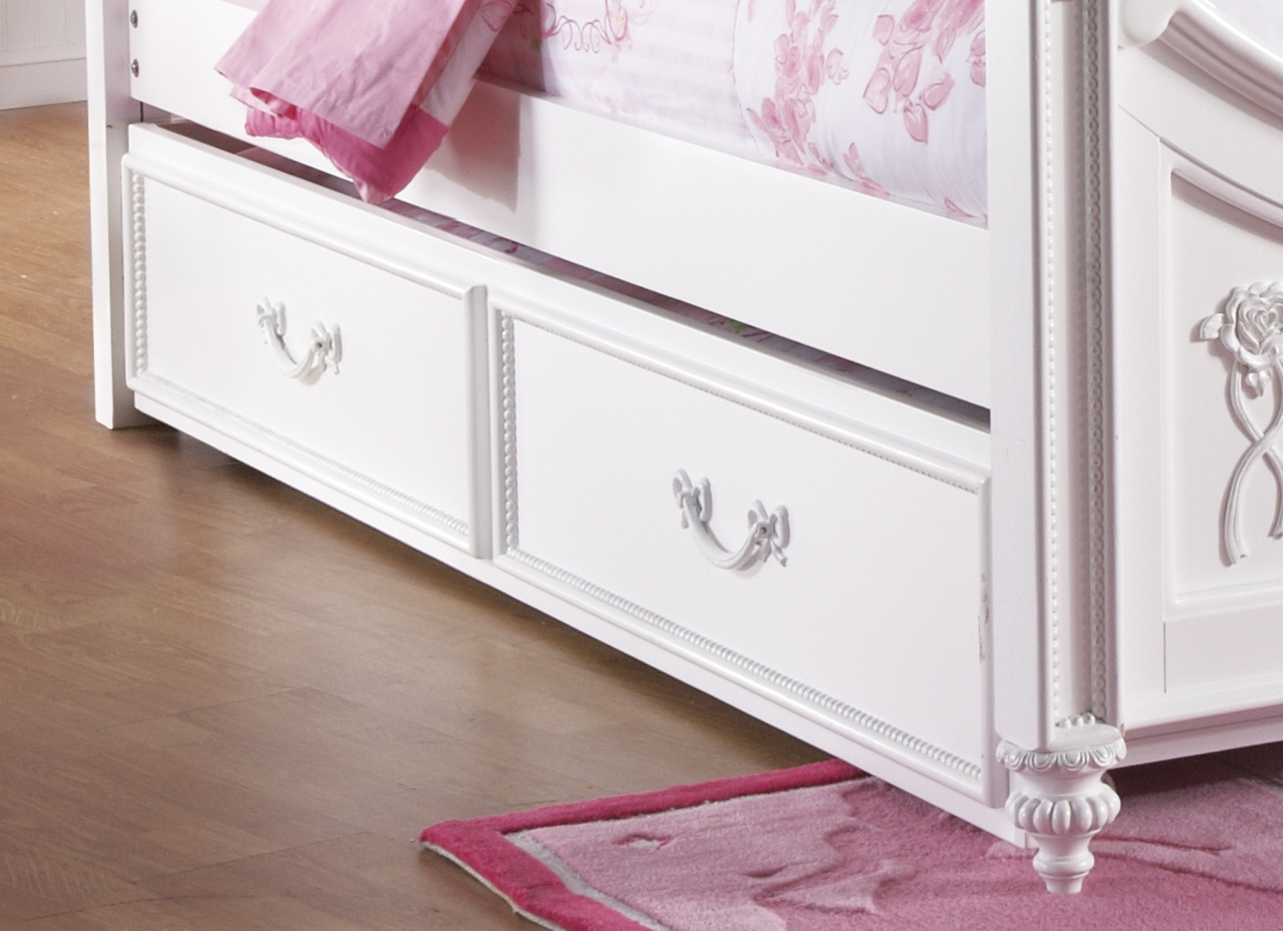Disney Princess Fairytale White Twin Storage Trundle - Thumbnail - Image 2