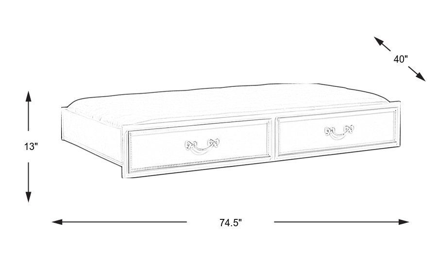 Dimension Image. Please refer to the Dimension Tab on this page for dimension details.