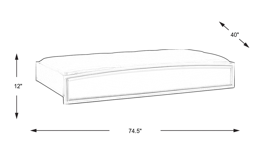 Dimension Image. Please refer to the Dimension Tab on this page for dimension details.