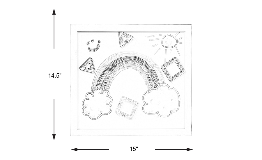 Dimension Image. Please refer to the Dimension Tab on this page for dimension details.