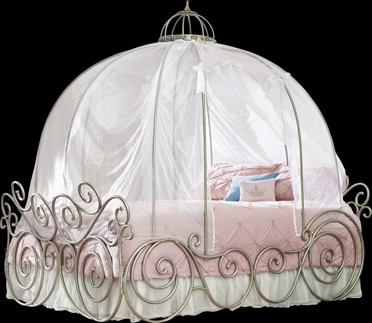 Disney Princess Dreamer White 7 Pc Full Carriage Bedroom - Thumbnail - Image 2