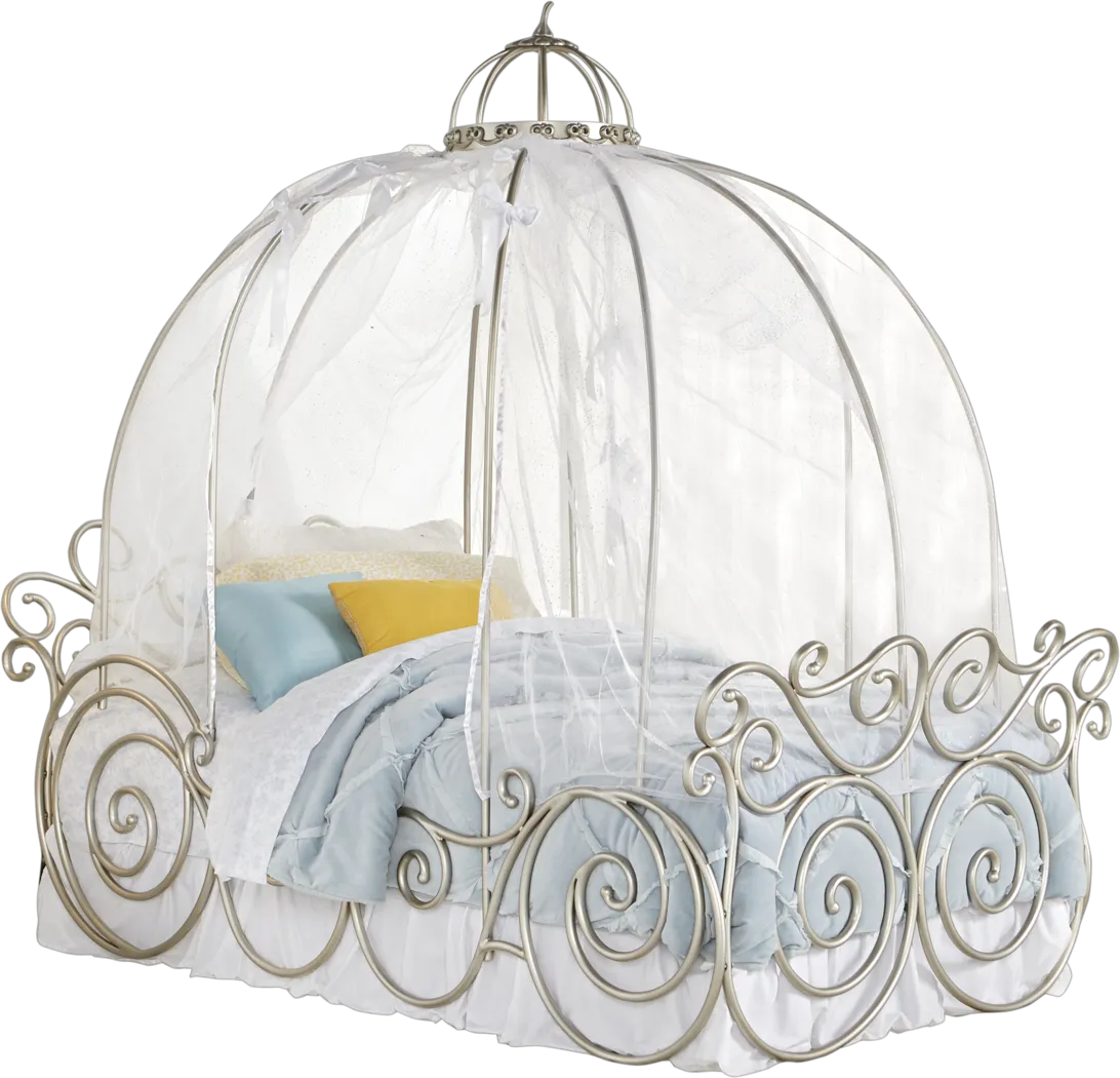Disney Princess Metal 4 Pc Twin Carriage Bed - Thumbnail - Image 1