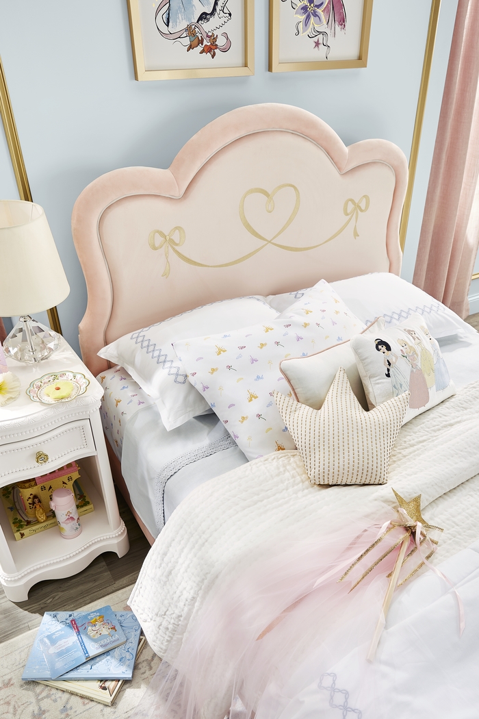 Disney Princess Sparkle White Bedroom with Pink Twin Upholstered Bed - Thumbnail - Image 4