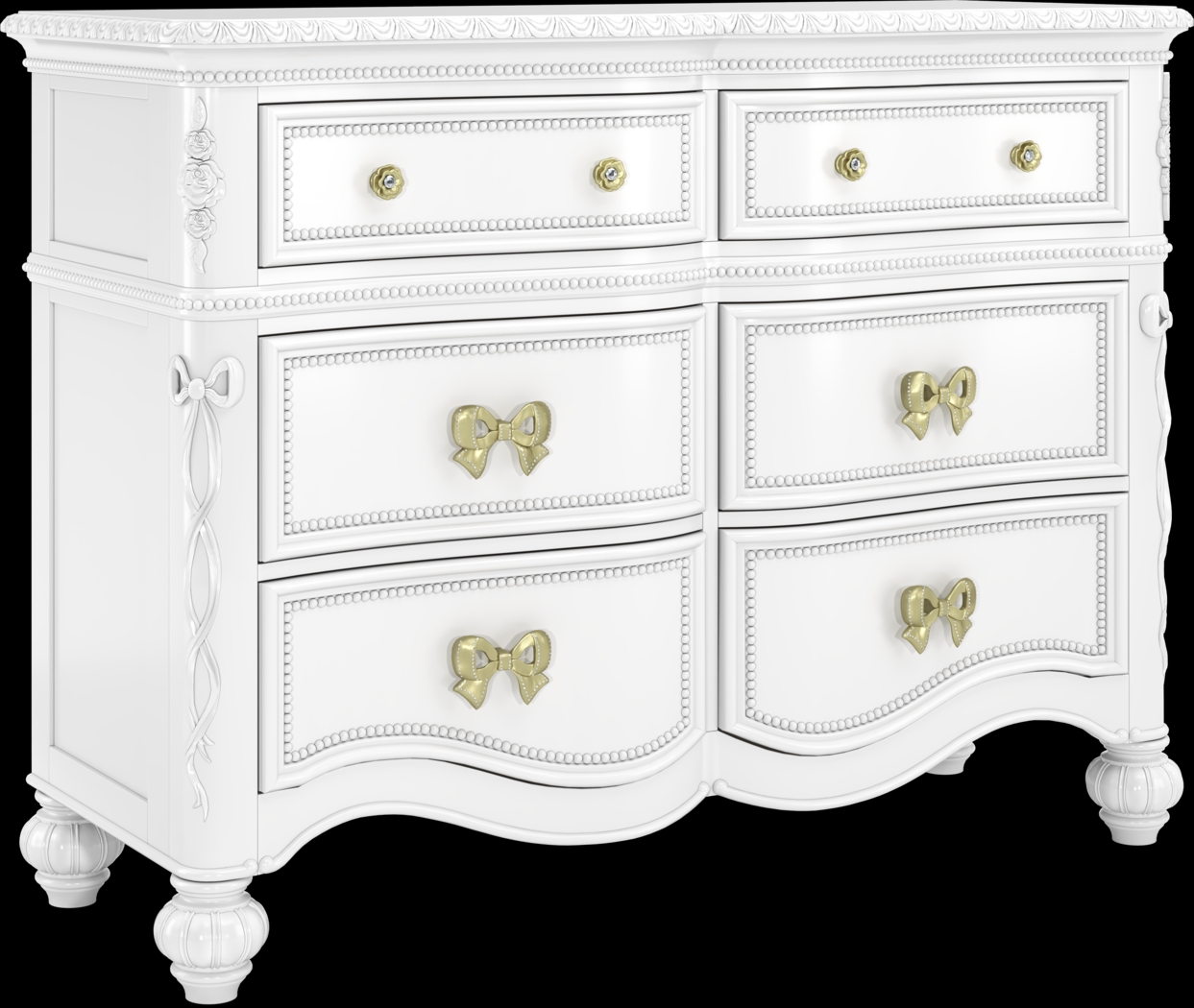 Disney Princess Sparkle White Bedroom with Royal Gold Full Carriage Bed - Thumbnail - Image 9