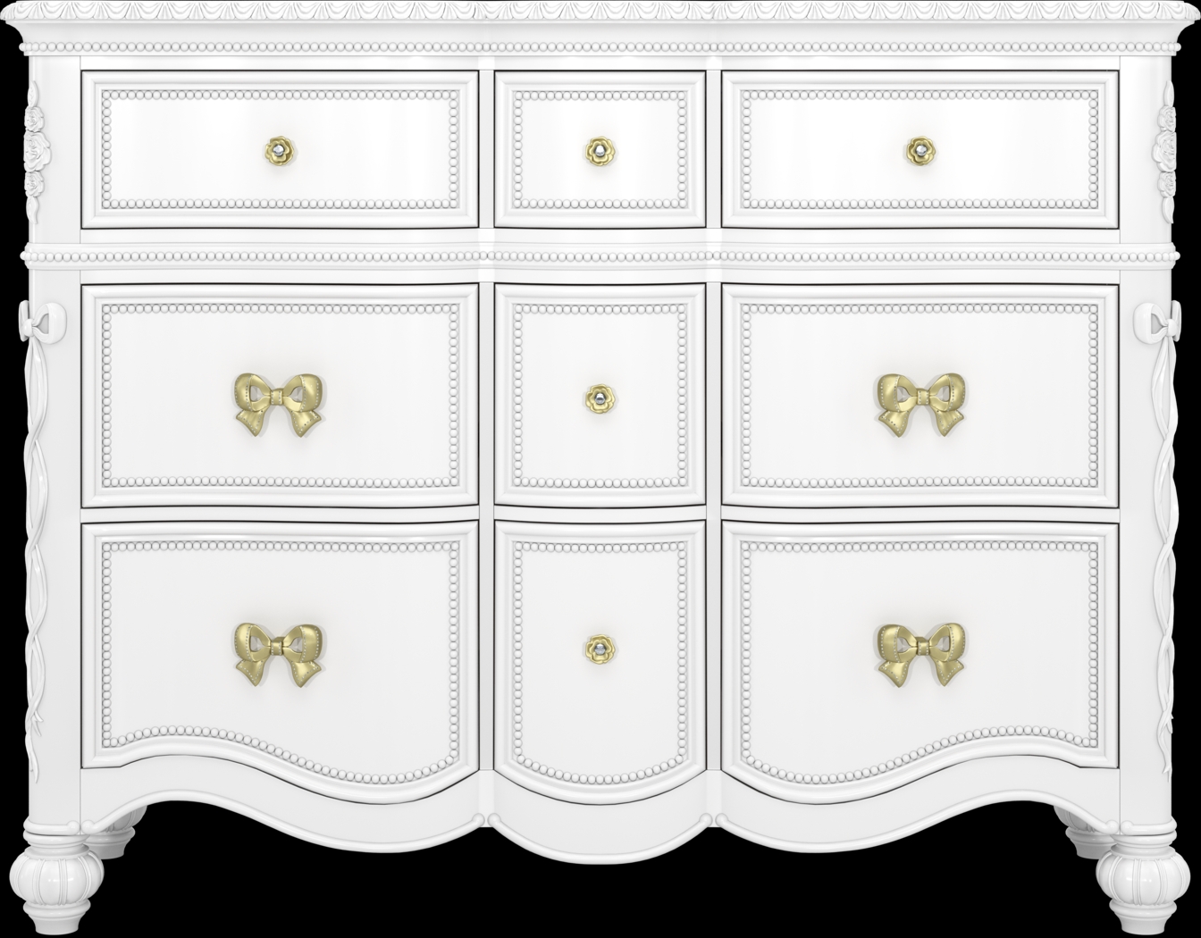 Disney Princess Sparkle White 9 Drawer Dresser - Thumbnail - Image 1