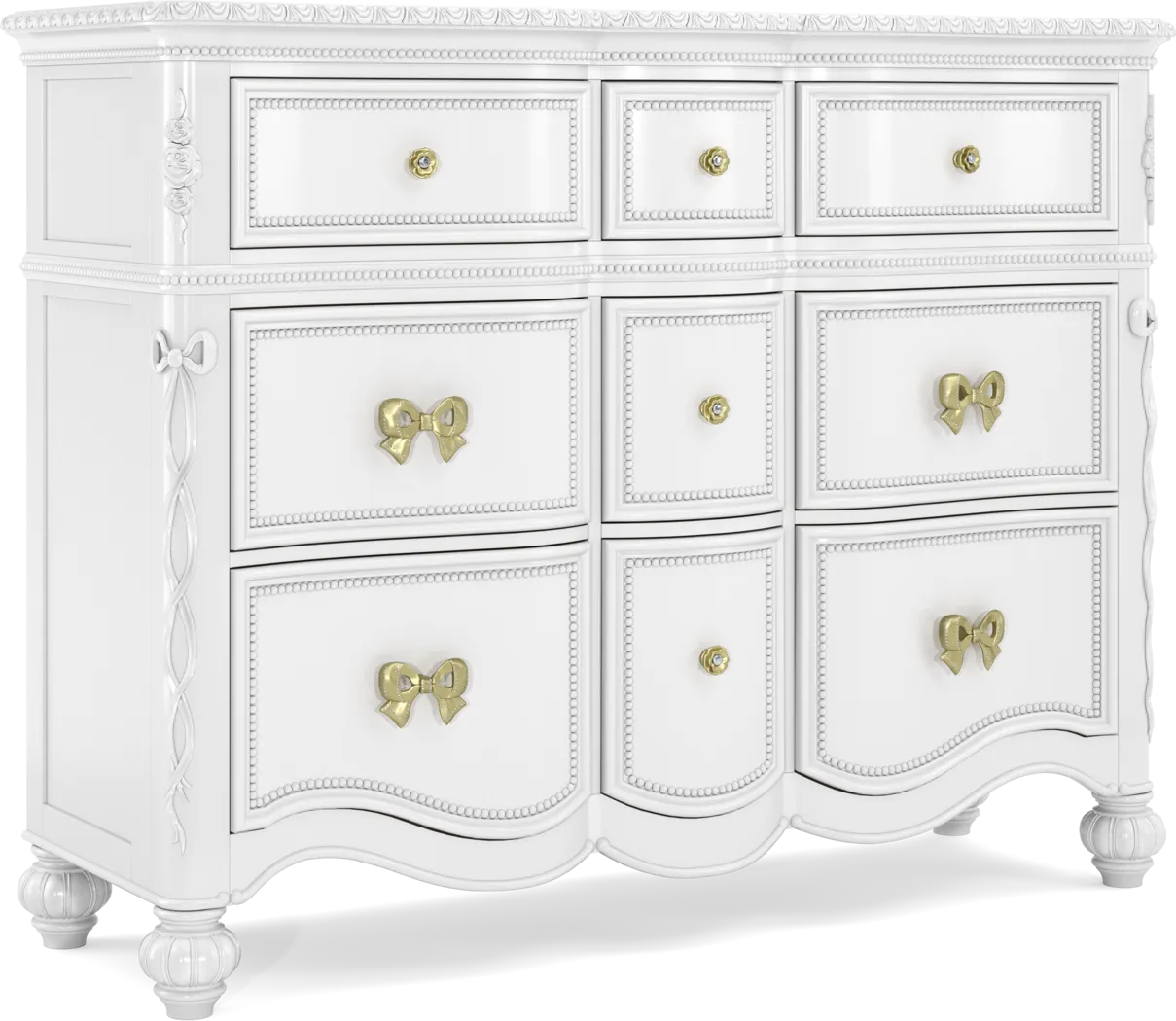 Disney Princess Sparkle White 9 Drawer Dresser - Thumbnail - Image 2