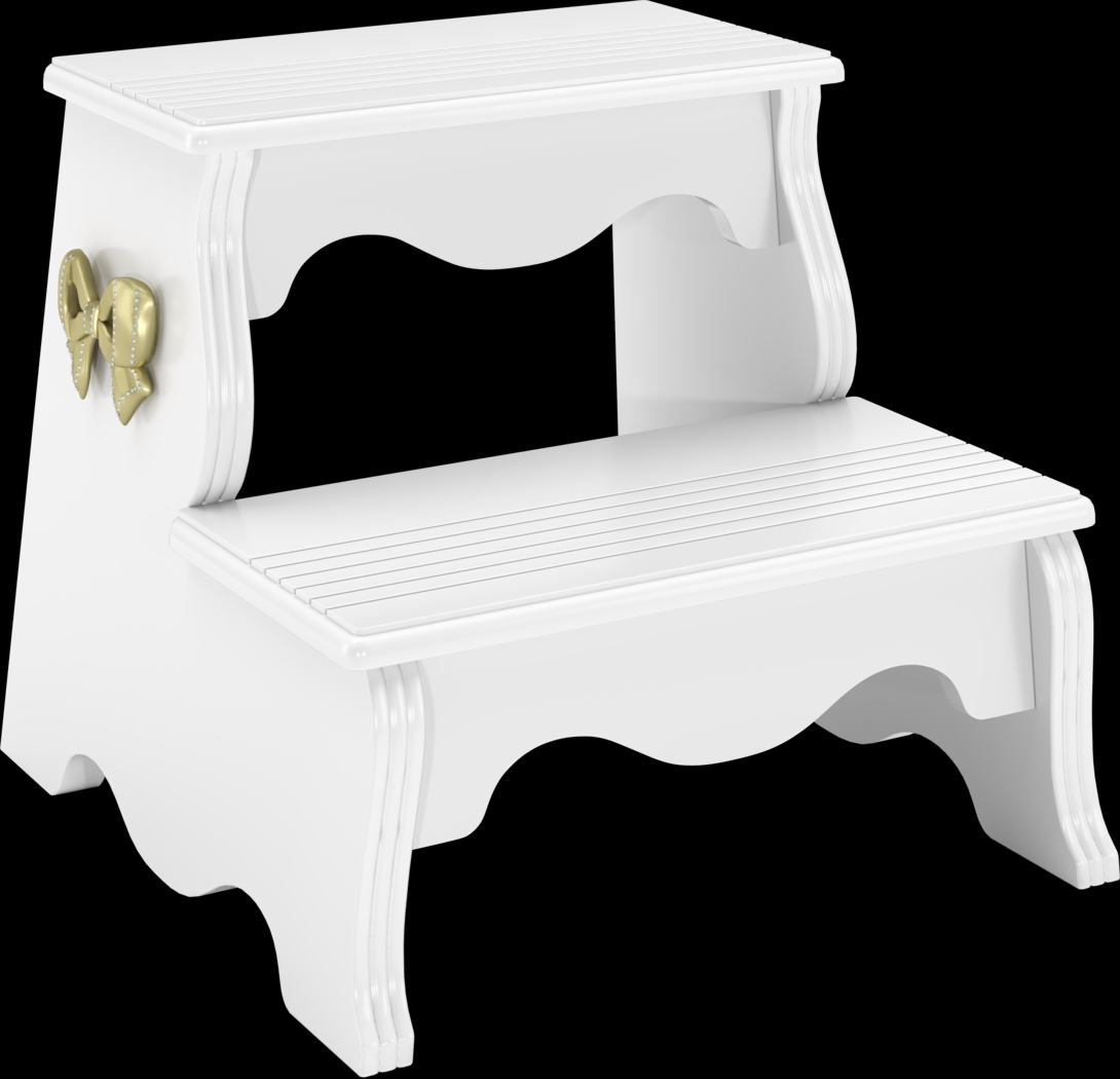 Disney Princess Sparkle White Bed Step Stool - Thumbnail - Image 1