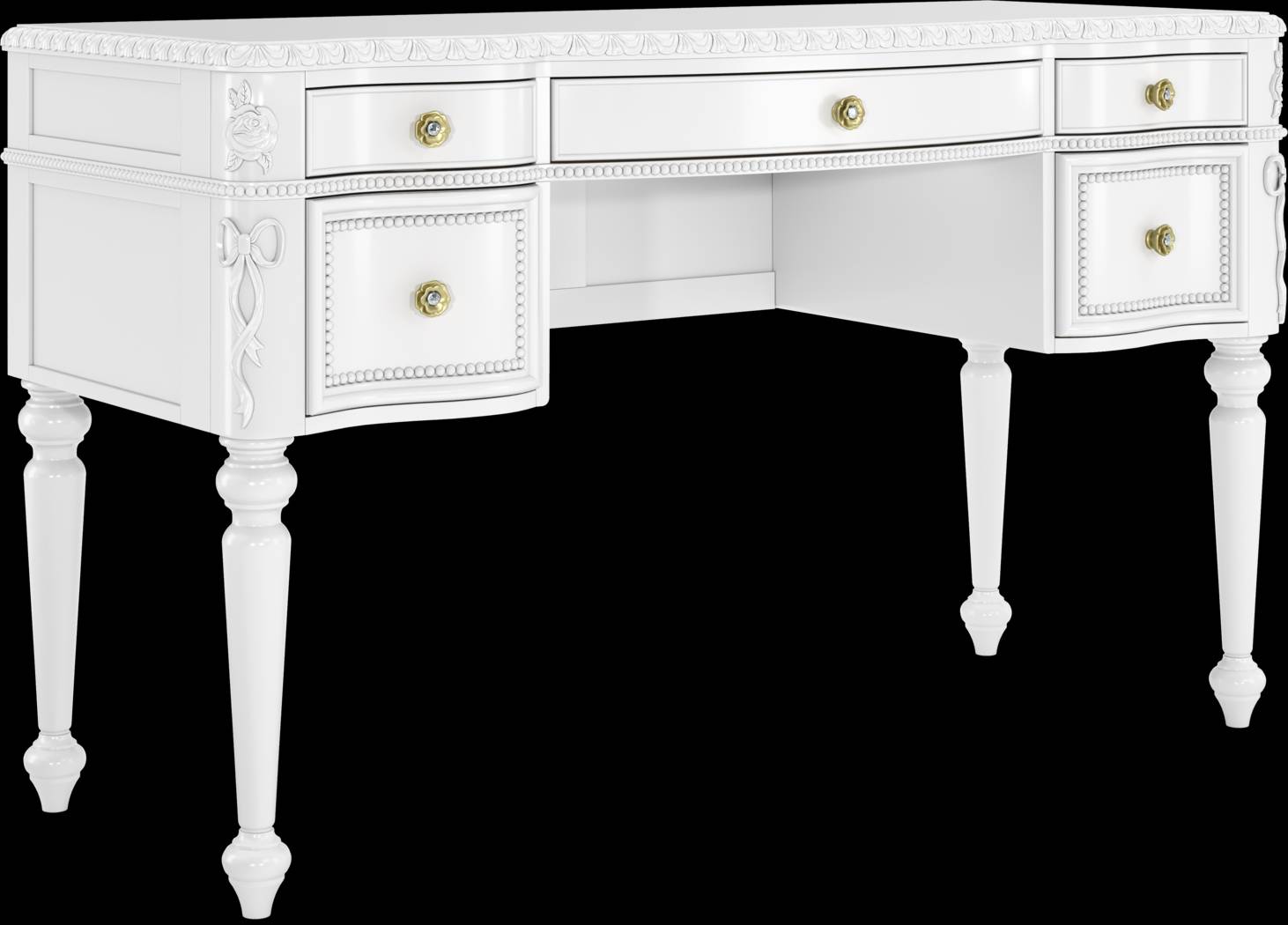 Disney Princess Sparkle White Full Upholstered Panel Bedroom - Thumbnail - Image 7