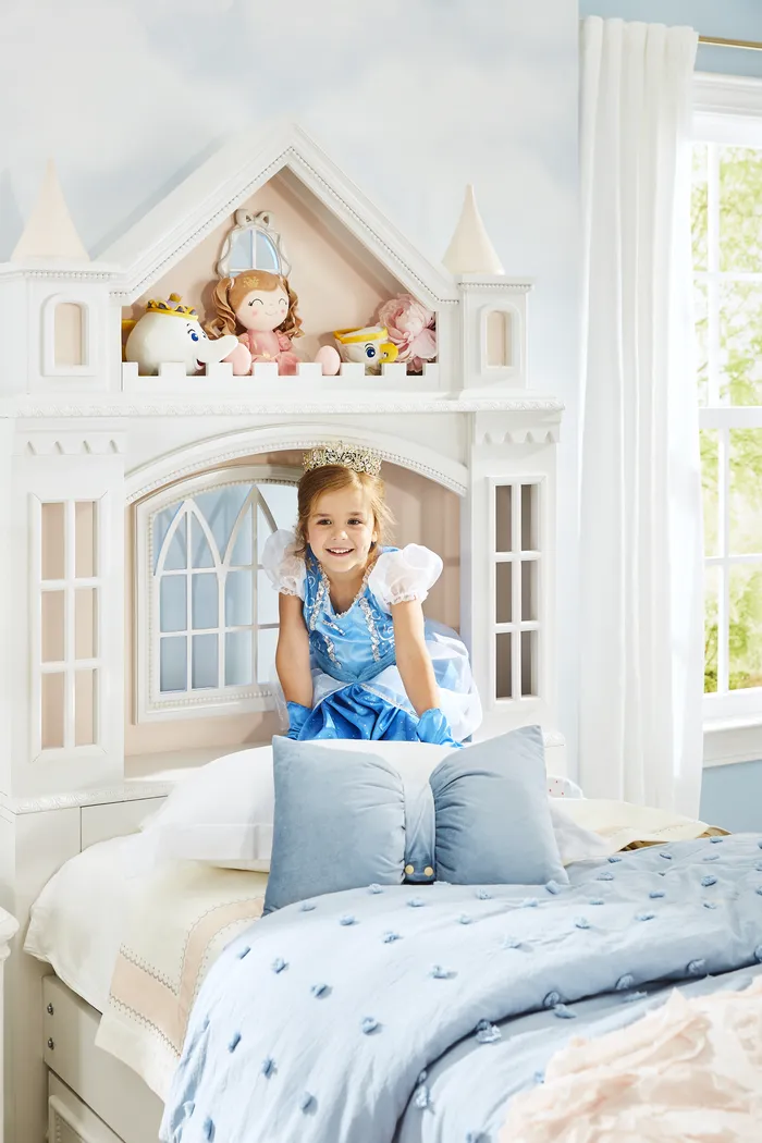 Disney Princess Sparkle White Twin Castle Storage Bedroom - Thumbnail - Image 8