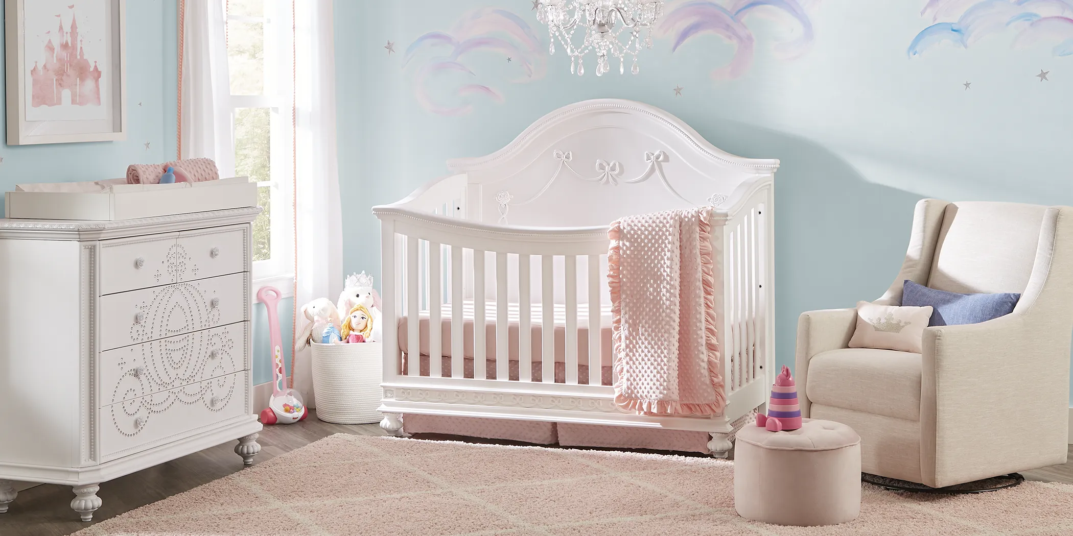Disney Princess White 4 Pc Nursery - Thumbnail - Image 1