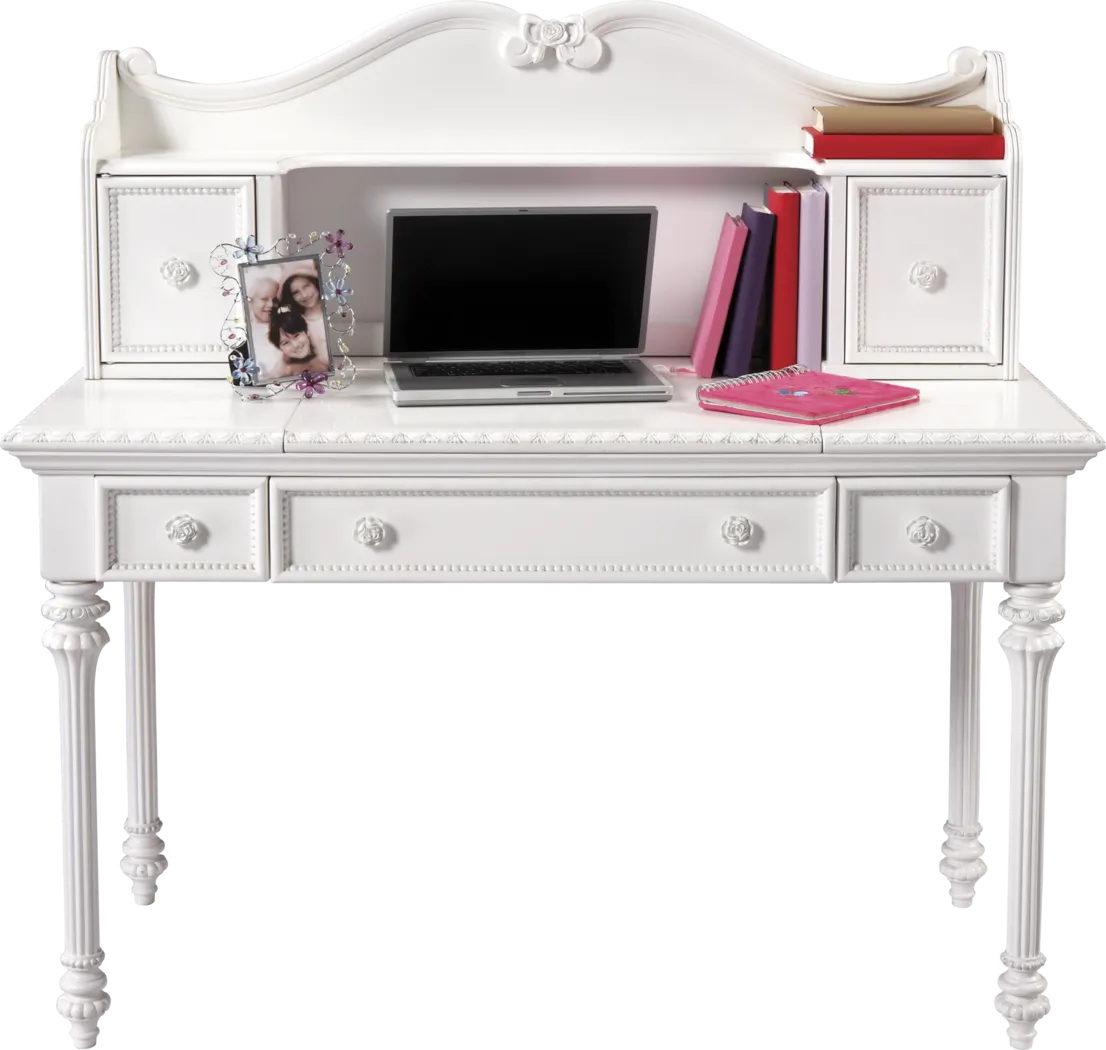 Disney Princess White Vanity Desk with Hutch - Thumbnail - Image 1