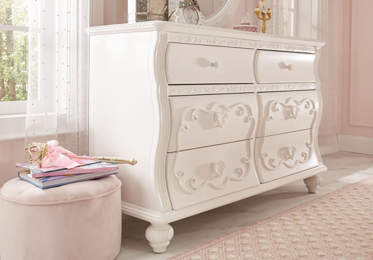 Disney Princess White Full Canopy Bedroom - Image 10