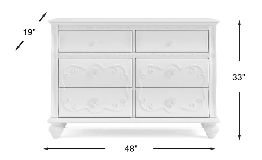 disney princess magical dreams dresser Disney Princess Sparkle White Dresser