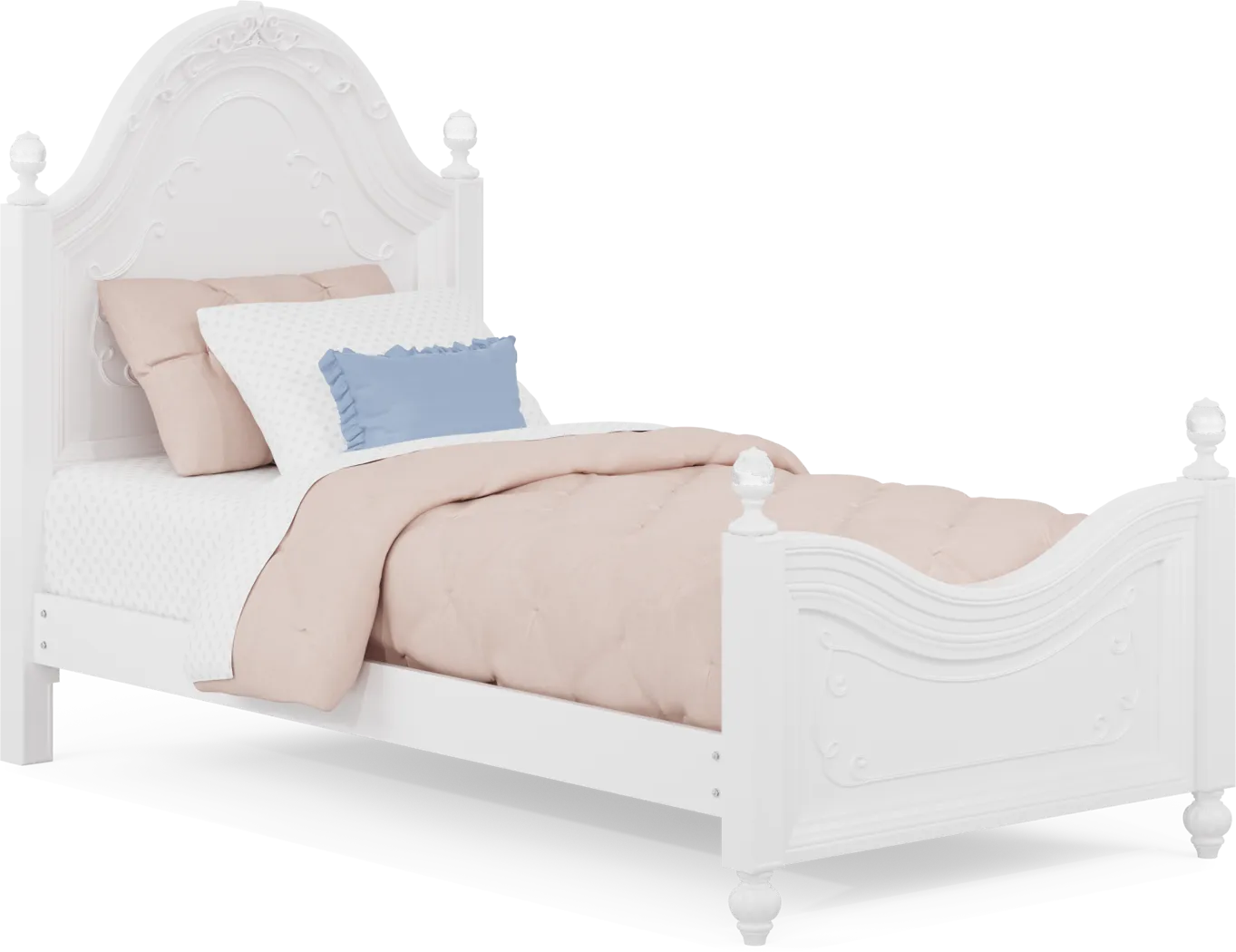 Disney Princess White Twin Panel Bed - Thumbnail - Image 1