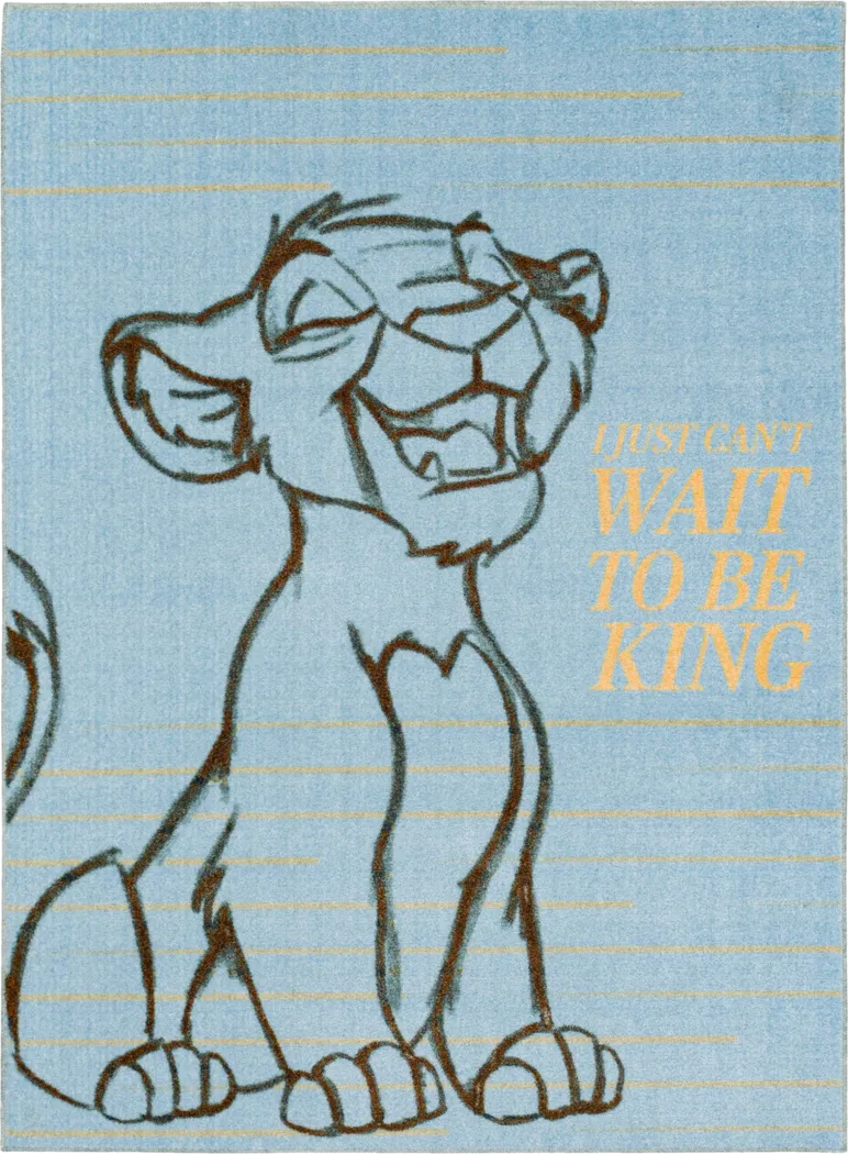 Disney Lion King Simba Blue 8' x 10' Rug - Thumbnail - Image 1