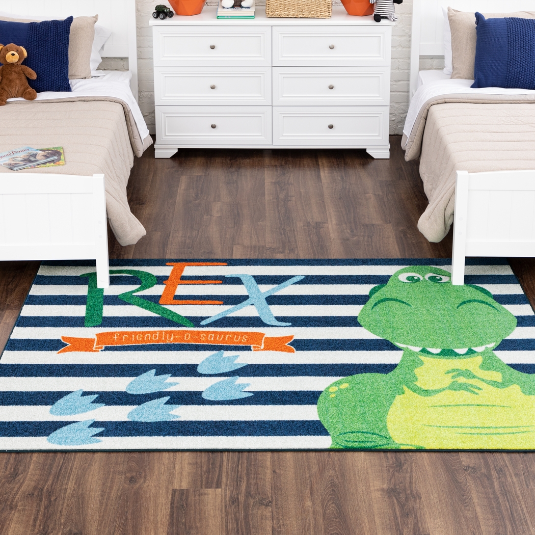 Disney Toy Story Rex Navy 5' x 7' Rug - Thumbnail - Image 2