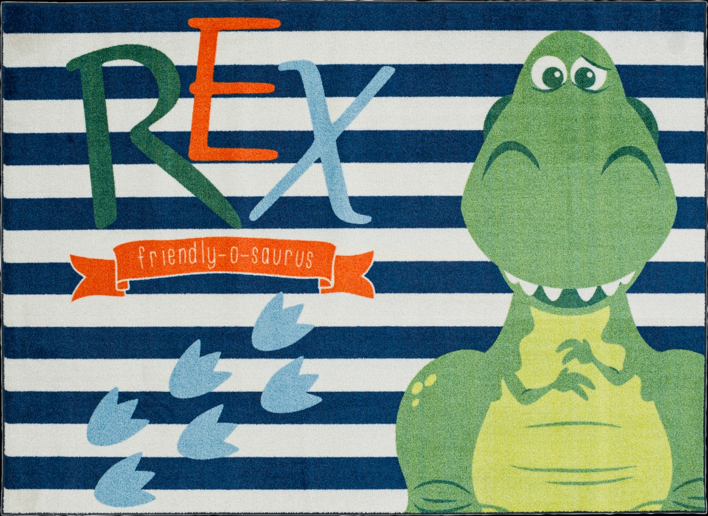 Disney Toy Story Rex Navy 5' x 7' Rug - Thumbnail - Image 1