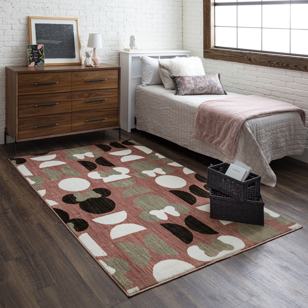 Disney's Minnie Mid-Mod Pink 3'6 x 5' Rug - Thumbnail - Image 2