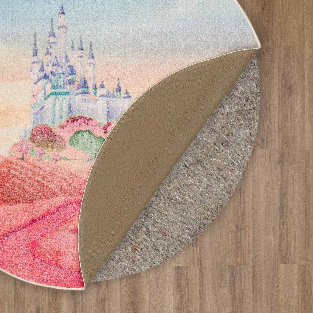 Disney's Princess Castle Pink 8' Round Rug - Thumbnail - Image 4