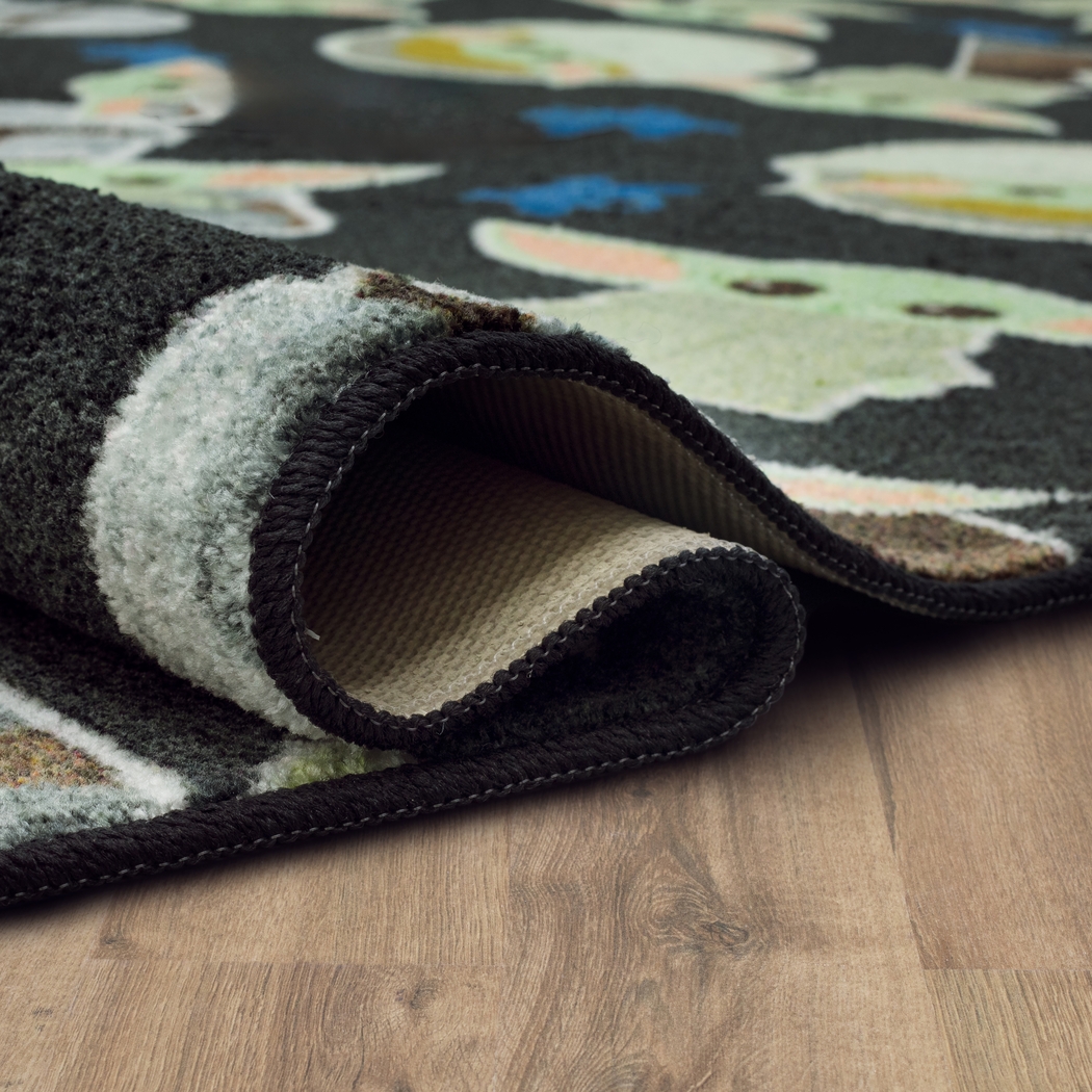 Kids Star Wars Grogu Collage Black 5' x 7' Rug - Thumbnail - Image 5