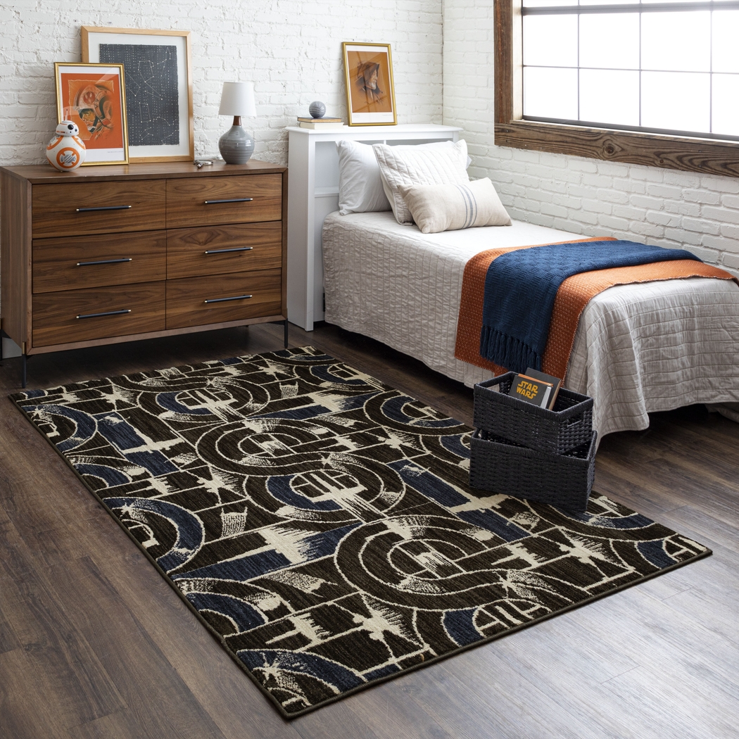 Kids Star Wars Intergalactic Race Gray 3'6 x 5' Rug - Thumbnail - Image 2