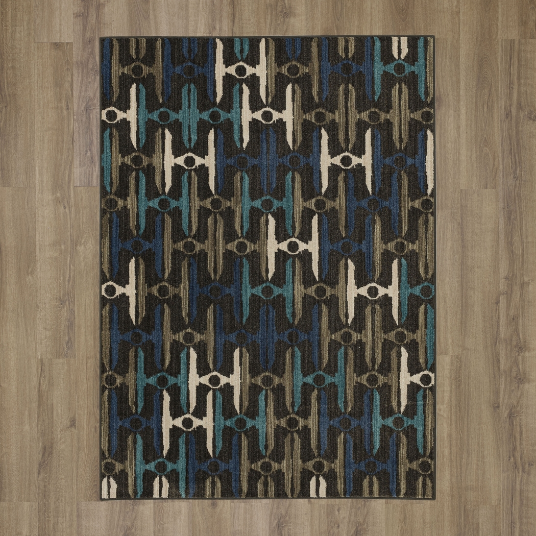 Disney's Star Wars Intergalactic TIE Fighters Blue 5' x 8' Rug - Thumbnail - Image 8