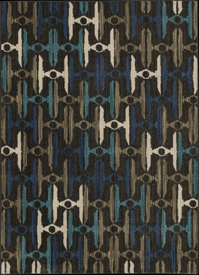 Disney's Star Wars Intergalactic TIE Fighters Blue 5' x 8' Rug - Thumbnail - Image 1