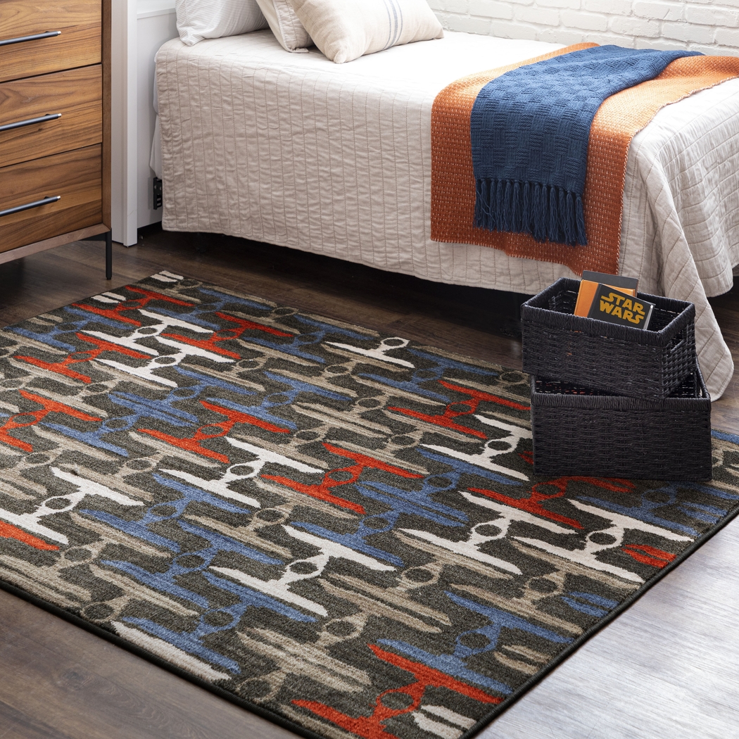 Kids Star Wars Intergalactic TIE Fighters Multi 3'6 x 5' Rug - Thumbnail - Image 9