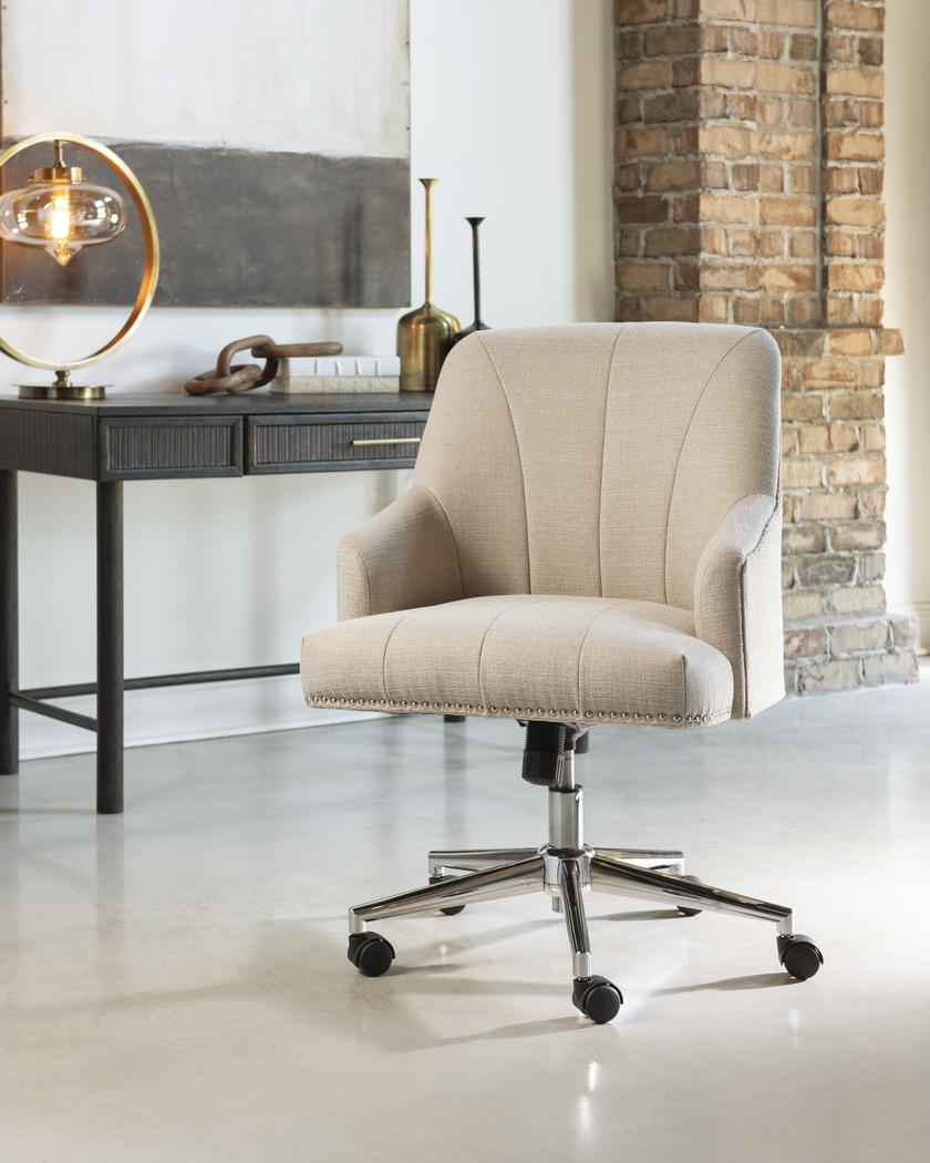 Ditchford Linen Office Chair - Thumbnail - Image 2
