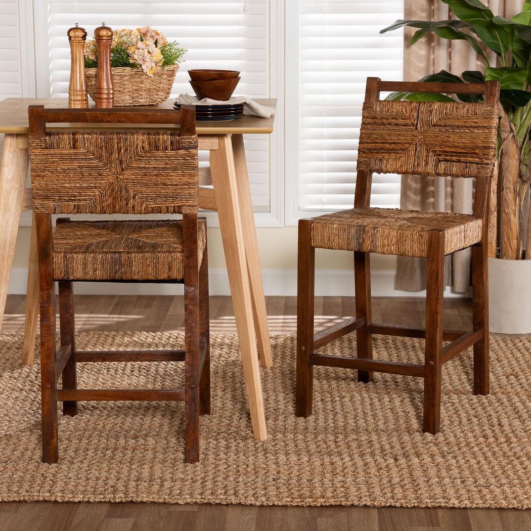 Ditman Brown Counter Stool, Set of 2 - Thumbnail - Image 2