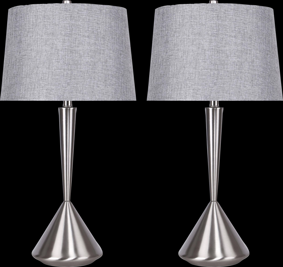 Diva Silver Table Lamps, Set of 2 - Thumbnail - Image 1
