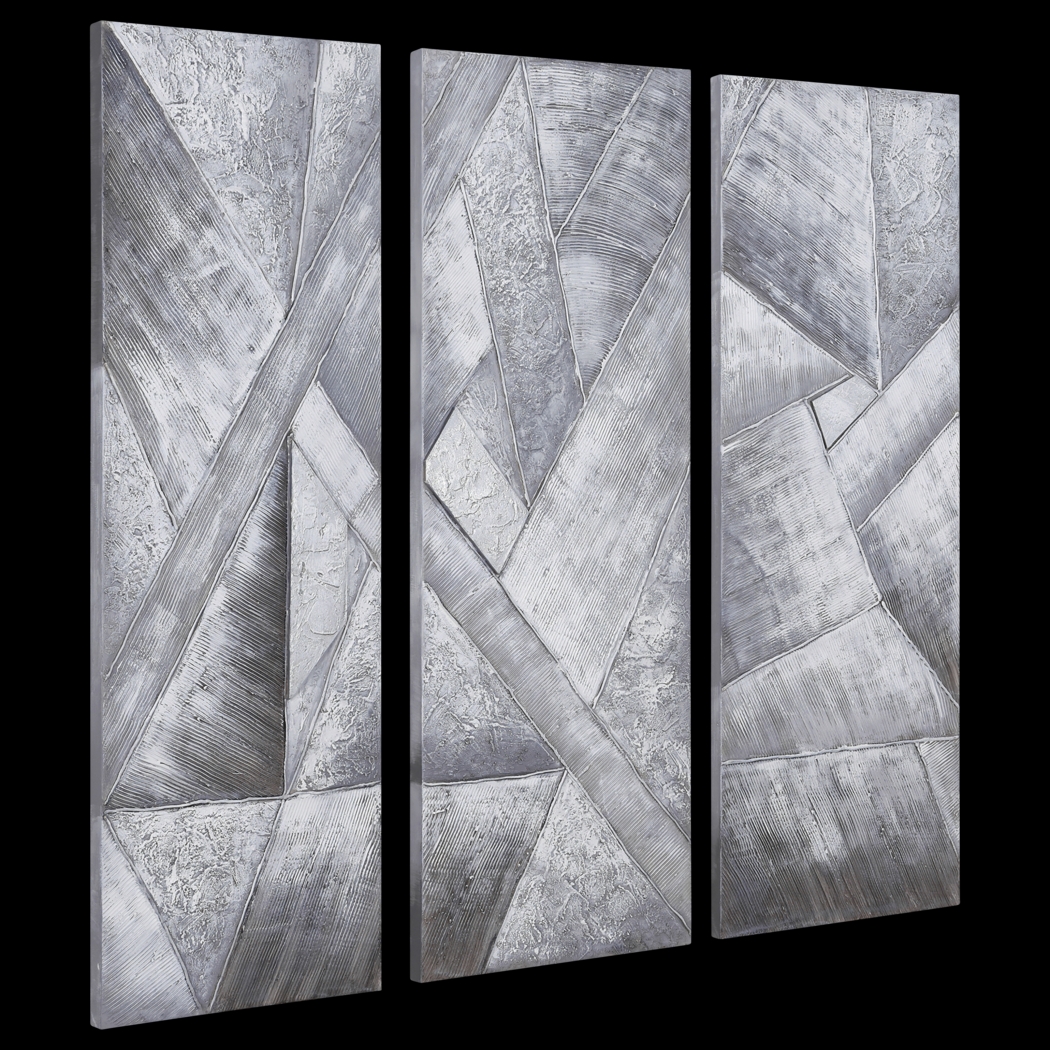 Dividing Thoughts Gray Artwork, Set of 3 - Thumbnail - Image 2